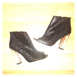 Steve Madden Lucite Heel Booties